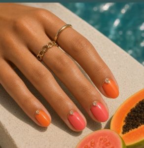 minimal charm nails , Ai photo