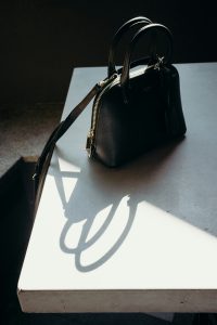  black leather Luxury bag , drop culture