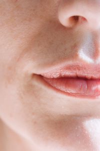 plump lips flush