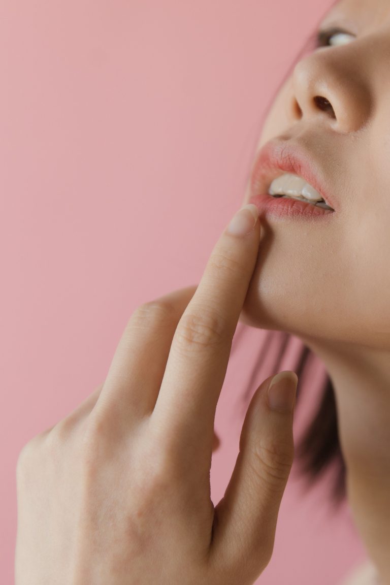 Close up of natural lips